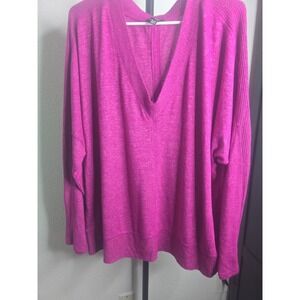 XXL Buffalo David Bitton "Super-Soft Cozy" V-Neck Top / Sweater in the Raspberry